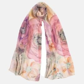Campo de Fiori Long Silk Scarf in Mauve at Elizabetta