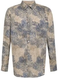 Canali tree-print Shirt Neutrals at Farfetch