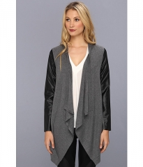 CandampC California Cashmere Blend Drape Cardigan Heather Grey at Zappos