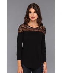 WornOnTV: Cece’s black lace yoke top on New Girl | Hannah Simone ...