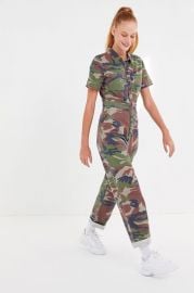 Canvas Camo Flight Jumpsuit by Urban Outfitters at Urban Outfitters