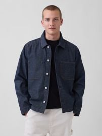 Canvas Denim Relaxed Shirt Jacket at GAP