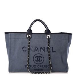 Canvas Sequin Large Deauville Tote  at Fashionphile