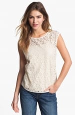 Cap Sleeve Lace Shell at Nordstrom