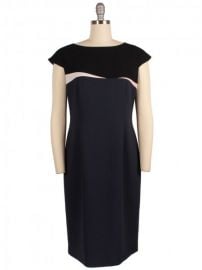 Cap Sleeve Satin Crepe Dress by Paule Ka at Larrimors