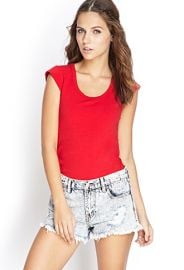 Cap Sleeve Tee at Forever 21