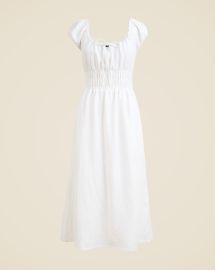 Cap-sleeve Midi Dress In Linen For Women JCrew at J. Crew