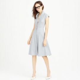 Cap-sleeve shirtdress in Super 120s wool at J. Crew