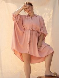 Cape Shirtdress With Belt  Women39s Plus Size Dresses at ELOQUII