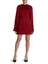 Cape Silk Mini Dress by Alexander McQueen at Saks Fifth Avenue