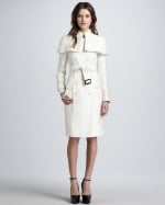 Caped trench coat by Burberry at Neiman Marcus