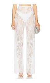 Capri Blanc Lace Pant In White at Revolve