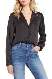 Caprice Satin Shirt at Nordstrom