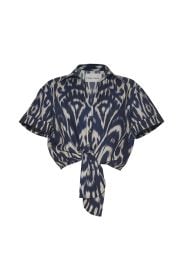 Cara Cara - Asbury Top - Ikat Navy Jones amp Daughters at Jones and Daughters