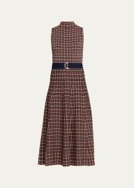 Cara Cara Brice Belted Plaid Knit Midi Dress - at Bergdorf Goodman