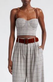 Cara Cara Claudine Bustier Crop Top at Nordstrom