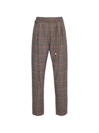 Cara Cara Emerson Plaid chain-link Trousers Brown at Farfetch