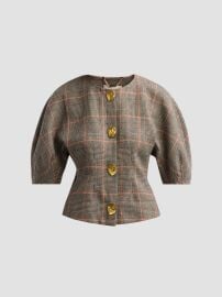 Cara Cara Fletcher Check Wool Top | Saks Fifth Avenue at Saks Fifth Avenue