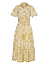 Cara Cara Malena Midi Dress Yellow at Farfetch