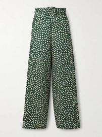 Cara Cara Mayflower belted polka dot linen wide leg pants at Net a Porter