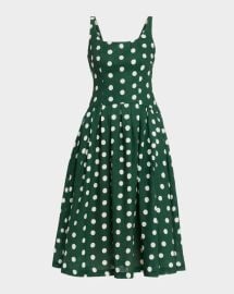Cara Cara Regio Dropped Waist Linen Midi Dress at Neiman Marcus
