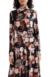 Cara Cara Suzie Floral Print Mock Neck Top at Nordstrom