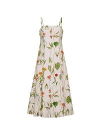 Cara Cara floral-print Linen Dress White at Farfetch