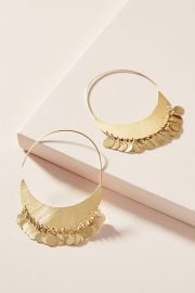 Cara Coin Hoop Earrings at Anthropologie