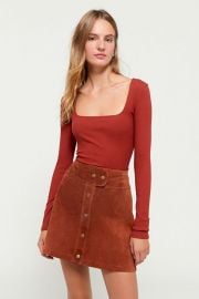 Cardiff Suede Mini Skirt at Urban Outfitters