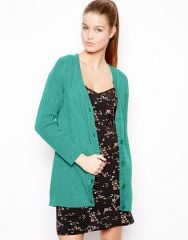 Cardigan with cutout rib at Asos