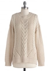 Cards on the Cable Knit Sweater at ModCloth