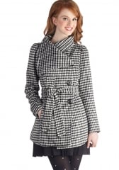 Carefully Chosen Coat in Houndstooth at ModCloth