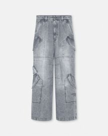 Cargo Jeans Gray VERSACE US at Versace