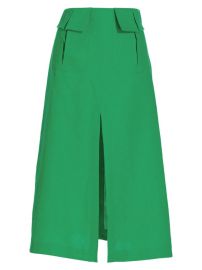 Cargo Linen Midi-Skirt at Saks Fifth Avenue