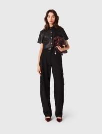 Cargo trousers Black Gray For Women at Maje