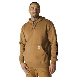 Carhartt K288 Men\'s Brown Medium weight Fleece Long sleeve Solid Sweatshirt ( L ) at Lowes