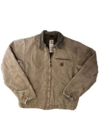 Carhartt Menaposs Detroit Jacket Large Tall J97 Blanket Lined Duck Beige eBay at eBay