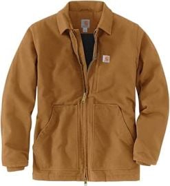 Carhartt Menx27s Loose Fit Washed Duck Sherpa-Lined Coat at Mens Clothing store at Amazon