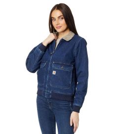 Carhartt Relaxed Fit Denim Sherpa-Lined Jacket com at Zappos