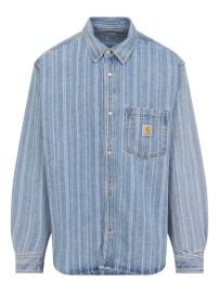 Carhartt WIP Rylan Striped Denim Shirt Blue at Farfetch