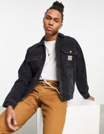 Carhartt WIP Stetson denim jacket in washed black at ASOS