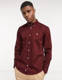 Carhartt WIP madison shirt in burgundy at ASOS