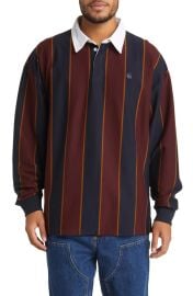 Carhartt Work in Progress Vertical Stripe Cotton Rugby Shirt at Nordstrom