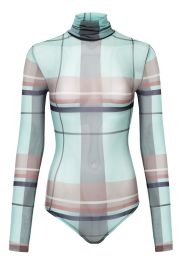 Caribbean Mint Plaid Bodysuit at Fenoel