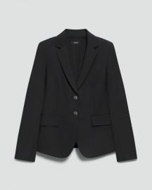 Carissa Blazer in Good Wool in Black Womens Tailored Blazer at Theory