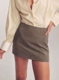 Carla Low Waist Wool Skirt at Reformation