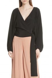 Carla Silk Wrap Crop Top at Nordstrom Rack