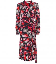 Carla Two silk-cr  pe wrap dress at Mytheresa