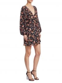 Carlo Silk Floral Wrap Dress at Saks Off 5th