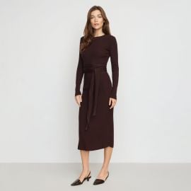 Carmen Tie-Front Ribbed Dress at Modern Citizen